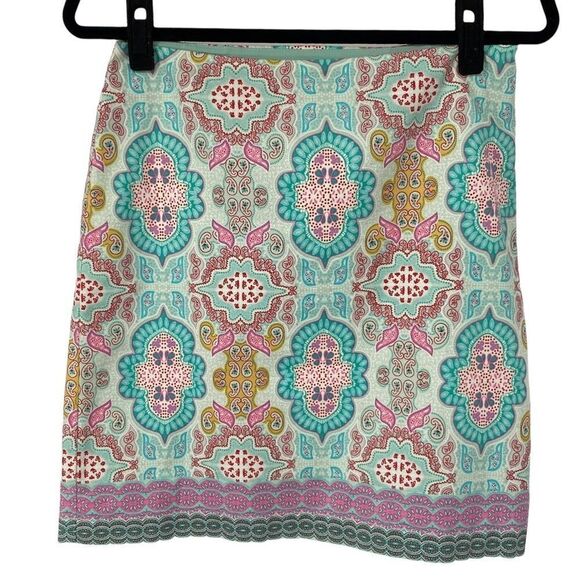 Talbots Dresses & Skirts - Talbots Turquoise Pink Print Pattern Lined Skirt‎